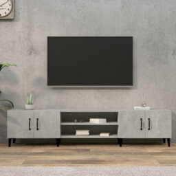 Berkfield Tv Cabinet Concrete Grey 180X31.5X40 Cm Engineered Wood