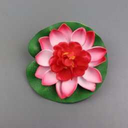 6 Pcs Peach Blossom Artificial Lotus Flower Floating Water Fake Plant For Pool Pond Garden Decor - thumbnail 1