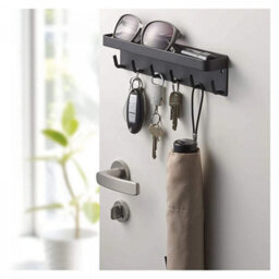 Wall-Mounted Hooks And Key Holders For Decorative Walls, Key Organizer For Entryway, Hallway, Kitchen, Office, Black - thumbnail 4