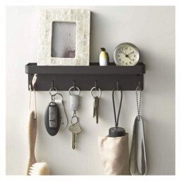 Wall-Mounted Hooks And Key Holders For Decorative Walls, Key Organizer For Entryway, Hallway, Kitchen, Office, Black - thumbnail 2