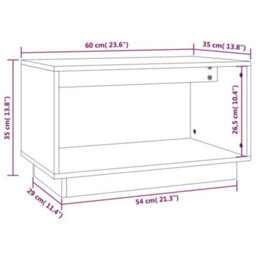Berkfield Rustic Tv Cabinet Grey 60X35X35 Cm Solid Wood Pine - thumbnail 8