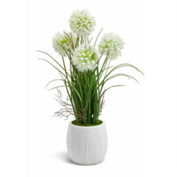 White 50Cm Modern Faux Artificial Dandelion Plants In Pot Silk Flowers Garden Decor - thumbnail 1