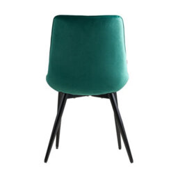 Living And Home Set Of 2 Green Polyester Velvet Upholstered Dining Chairs - thumbnail 4
