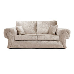 Furnishings For Less UK Chelsea Mink Crushed Velvet Large 3 + 2 Seater Sofa Set Rolled Arms - thumbnail 3