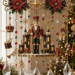 Amorly Acrylic Hanging Wind Chime Ornament, Christmas Themed Decorative Pendant For Window, Wall Home Holiday Decoration - thumbnail 1