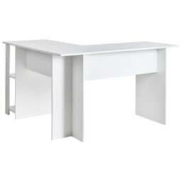 Beliani Corner Desk Snyder White 125 Cm 125 Cm - thumbnail 4