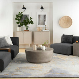 Grey Gold Wool Luxurious ,abstract Optical/ (3D) Modern Rug For Living Room And Bedroom-297Cm X 419Cm - thumbnail 2