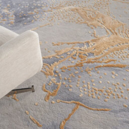Grey Gold Wool Luxurious ,abstract Optical/ (3D) Modern Rug For Living Room And Bedroom-297Cm X 419Cm - thumbnail 5
