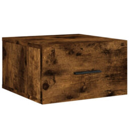 Berkfield Durable Wall-Mounted Bedside Cabinets 2 Pcs Smoked Oak 35X35X20 Cm - thumbnail 5