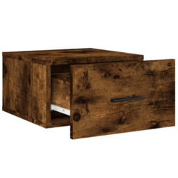 Berkfield Durable Wall-Mounted Bedside Cabinets 2 Pcs Smoked Oak 35X35X20 Cm - thumbnail 7