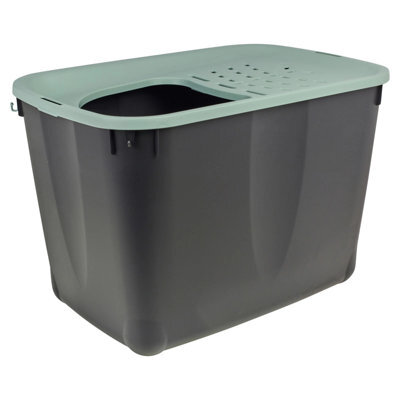 Urbn-Living Urbnliving Large Plastic Pet Cat Litter Bucket Box Enclosure Container Toilet With Vented Lid - image 1