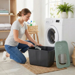 Urbn-Living Urbnliving Large Plastic Pet Cat Litter Bucket Box Enclosure Container Toilet With Vented Lid - thumbnail 3