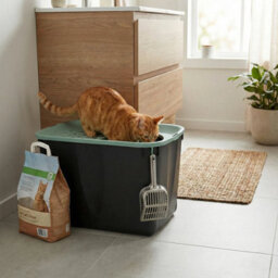 Urbn-Living Urbnliving Large Plastic Pet Cat Litter Bucket Box Enclosure Container Toilet With Vented Lid - thumbnail 4