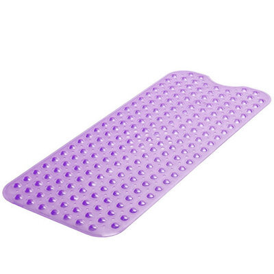 Mass Dynamic Extra Long Non Slip Bath Mat 100 X 40Cm Transparent Purple With Suction Cups - image 1