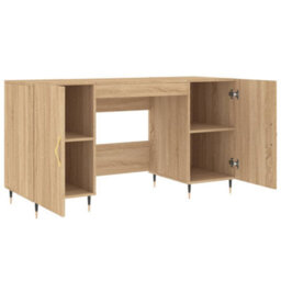 Berkfield Desk Sonoma Oak 140X50X75 Cm Engineered Wood - thumbnail 5