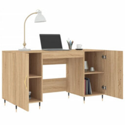 Berkfield Desk Sonoma Oak 140X50X75 Cm Engineered Wood - thumbnail 4