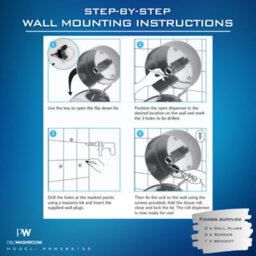 Mylek Pro Washroom Stainless Steel Jumbo Toilet Roll Dispenser Space-Saving Wall-Mount, High-Capacity 250mm Roll Holder Lockable - thumbnail 8