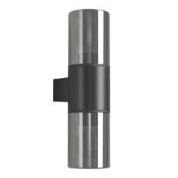 Eglo Cropani Plastic And Glass, E27 Modern Outdoor Wall Up And Down Light, Black - thumbnail 2
