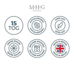 MHG Living 15 Tog Winter Duvet - Hotel Quality Striped Microfibre Duvet, Breathable & Hypoallergenic - Single - thumbnail 8