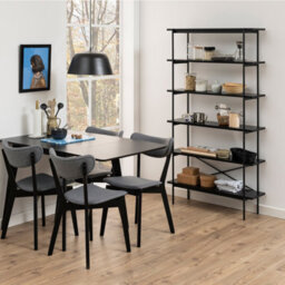 Furniture To Go Angus Bookcase With 5 Shelves In Black - thumbnail 7