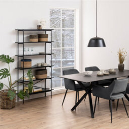 Furniture To Go Angus Bookcase With 5 Shelves In Black - thumbnail 4