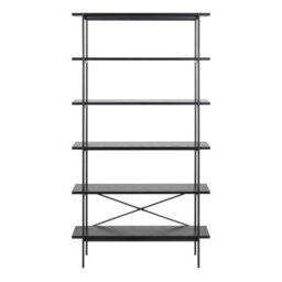 Furniture To Go Angus Bookcase With 5 Shelves In Black - thumbnail 2
