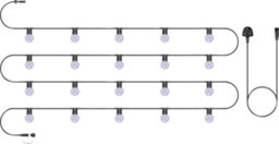 Eagle Connect Festoon Black Rubber Ip44 10M/20X2W Warm White Opaque Lamp - thumbnail 1