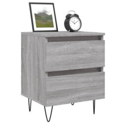 Berkfield Bedside Cabinets 2 Pcs Grey Sonoma 40X35X50 Cm Engineered Wood - thumbnail 3