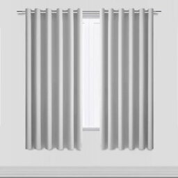 Moonlight Bedding Blackout Polyester Curtain Thermal Natural Light Grey Curtains With Eyelet Header (Pair) 46X54Inch (117X137Cm) - thumbnail 1