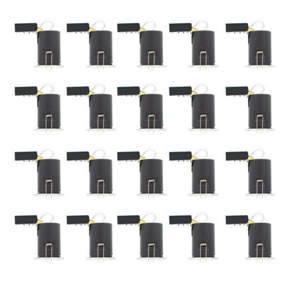 First Choice Lighting Set Of 20 Fire Bathroom Downlights - Chrome Ip65 Recessed Downlights - image 1