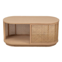 Nordlys Ash Wood And Rattan Coffee Table Classic Style Living Room - thumbnail 7