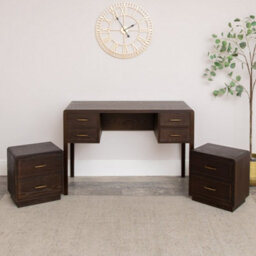 Melody Maison Dark Wood 4 Drawer Dressing Table & Pair Of Bedside Tables - Kingsley Range - thumbnail 5
