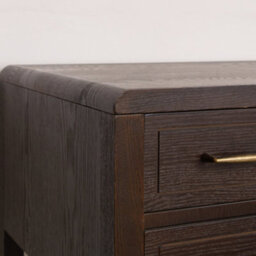 Melody Maison Dark Wood 4 Drawer Dressing Table & Pair Of Bedside Tables - Kingsley Range - thumbnail 2