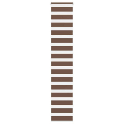 Berkfield Zebra Blind Brown 45X230 Cm Fabric Width 40.9 Cm Polyester - image 1