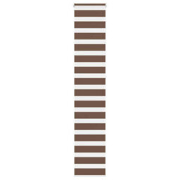 Berkfield Zebra Blind Brown 45X230 Cm Fabric Width 40.9 Cm Polyester - thumbnail 1