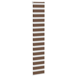 Berkfield Zebra Blind Brown 45X230 Cm Fabric Width 40.9 Cm Polyester - thumbnail 3