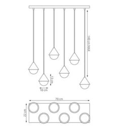 Emibig Lighting Emibig Giro Pendant Lamp 6 X G9 Black - thumbnail 6