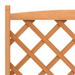 Berkfield Planter With Trellis And Wheels Brown Solid Wood Fir - thumbnail 7