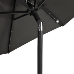 Berkfield Garden Parasol With Leds And Steel Pole Anthracite 225X225X212Cm - thumbnail 9