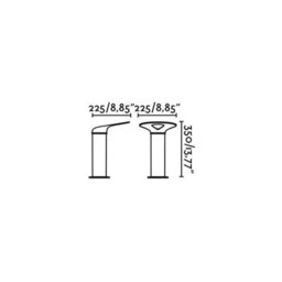 Luminosa Lighting Luminosa Lotus Outdoor Led Dark Grey Bollard Pedestal Lamp 18W 3000K Ip65 - thumbnail 4