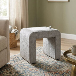 Grey Ottoman Storage Pouffe Seat Footstool Dressing Chair Tea Table With Lid - thumbnail 3