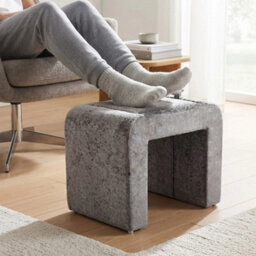 Grey Ottoman Storage Pouffe Seat Footstool Dressing Chair Tea Table With Lid - thumbnail 5