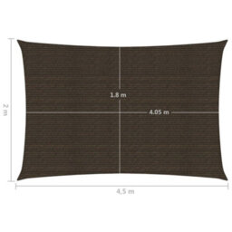 Berkfield Sunshade Sail 160 G/m2 Brown 2X4.5 M Hdpe - thumbnail 6