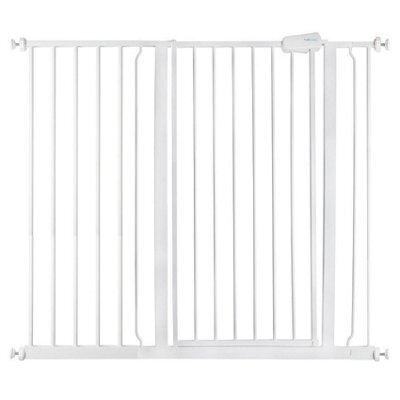 Safetots Extra Tall Metal Safety Gate Pressure Fit, 113.8Cm - 121.4Cm, White, 104Cm In Height, Extra Tall Baby Gate - image 1