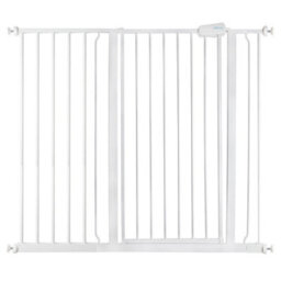 Safetots Extra Tall Metal Safety Gate Pressure Fit, 113.8Cm - 121.4Cm, White, 104Cm In Height, Extra Tall Baby Gate - thumbnail 1