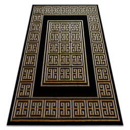 RugsX Carpet Allure 1968 Greek Key, Frame - Structural, Stylish, Glamour Black Gold 160X220 Cm - thumbnail 4