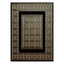 RugsX Carpet Allure 1968 Greek Key, Frame - Structural, Stylish, Glamour Black Gold 160X220 Cm - thumbnail 2