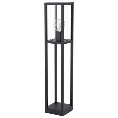 Elegant Ip44 Outdoor Bollard Light In Black Cast Aluminium - 40W E27 Tall Lamp Post - image 1