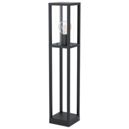 Elegant Ip44 Outdoor Bollard Light In Black Cast Aluminium - 40W E27 Tall Lamp Post