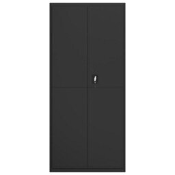 Berkfield File Cabinet Black 90X40X200 Cm Steel - thumbnail 3